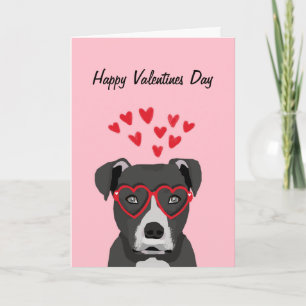 Festiva Pitbull - tarjeta día de San Valentín negra