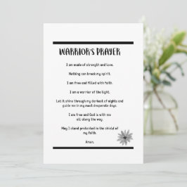 FESTIVA PODER DE LA TARJETA DE ORACIONES DE WARRIOR