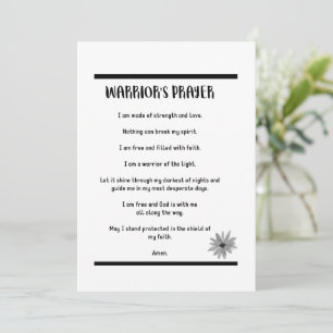 FESTIVA PODER DE LA TARJETA DE ORACIONES DE WARRIOR