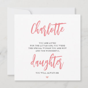 Festiva Poema de la tarjeta de cumpleaños de la hija