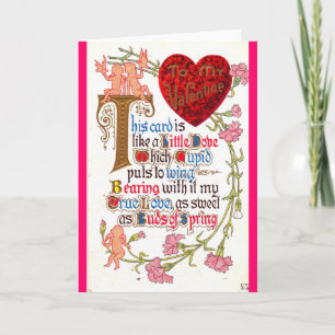 Festiva Poema de la tarjeta del día de San Valentín