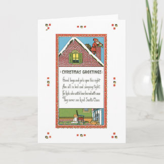 Festiva Poesía de Papá Noel del poema de la tarjeta de