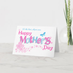 Festiva Por la mejor Mamá del día de la madre con tarjeta