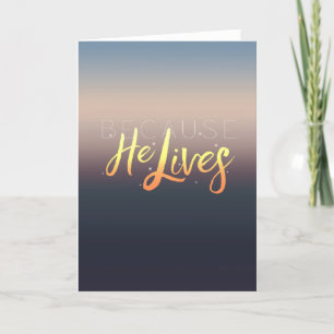Festiva Porque él vive, tarjeta de felicitación de Pascua