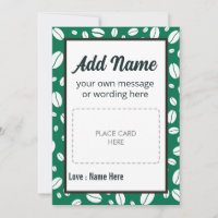Porta Tarjeta de Regalo de Café PERSONALIZADO