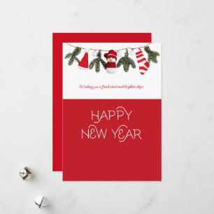 Festiva Porta Tarjeta de Regalo Rojo de Agradecimiento par