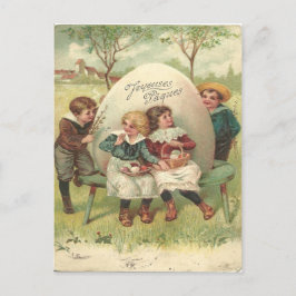 Festiva Postal 1905 de Joyouses Paques Pascua del vintage