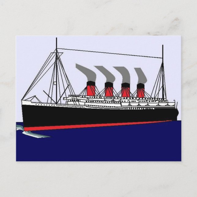 Festiva Postal 1912 de Paquebot Francia (Anverso)