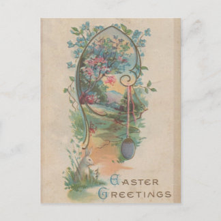 Festiva Postal 1912 del vintage de los saludos de Pascua