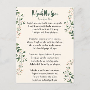 Festiva Postal Annie Johnson Flint He dado más gracia