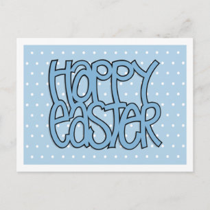Festiva Postal azul feliz de Pascua