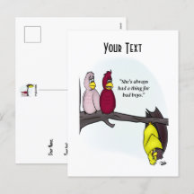 Postal blanca de los chicos malos