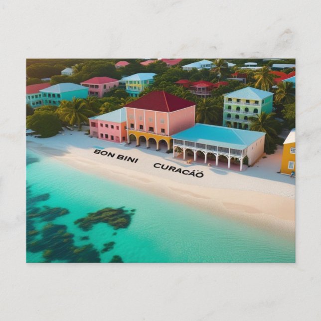 Festiva postal Bon bini curacao (Anverso)