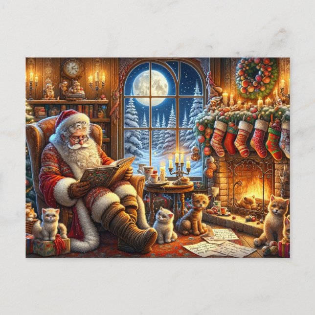 Festiva Postal caprichosa de Santa Navidades (Anverso)