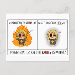Festiva Postal cómica de dolor crónico