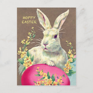 Festiva Postal con el pequeño conejito de pascua lindo