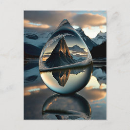 Festiva Postal con gota de agua congelada