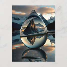 Festiva Postal con gota de agua congelada