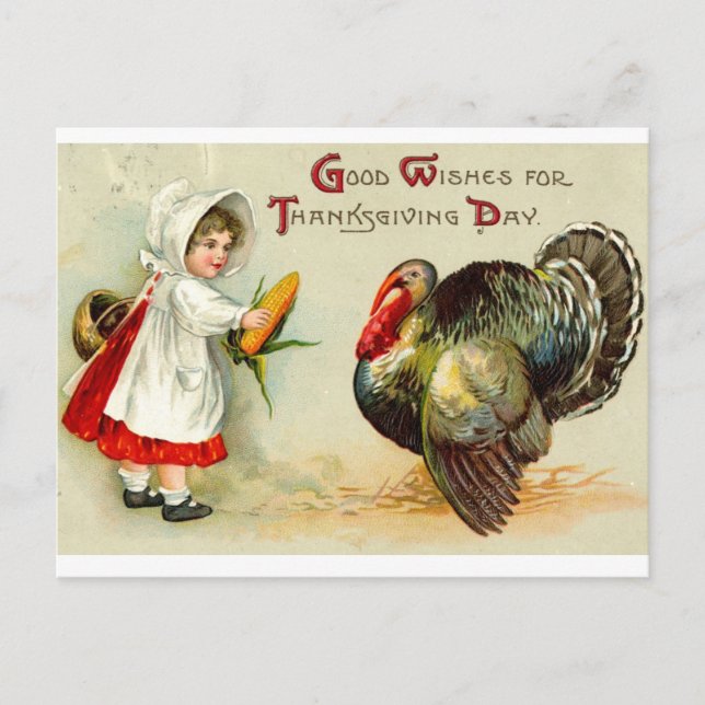 Festiva Postal de Acción de Gracias (Anverso)