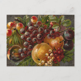 Festiva Postal de acción de gracias de cosecha de frutas d