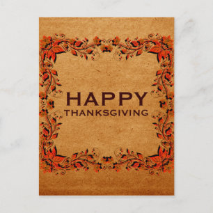 Festiva Postal de Acción de Gracias de la cosecha de otoño