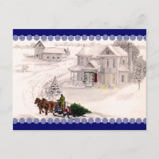 Festiva Postal de aldea de navidades