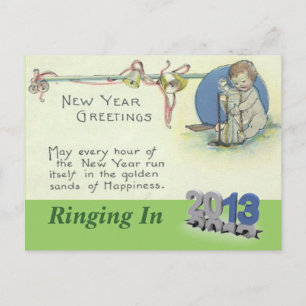 Festiva Postal De Año Nuevo