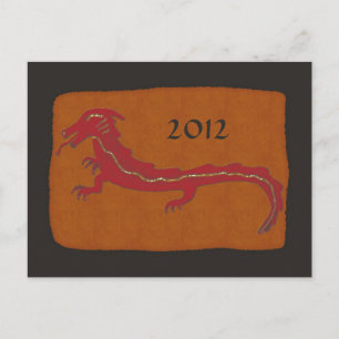 Festiva Postal de Año Nuevo Chino Dragón 2012