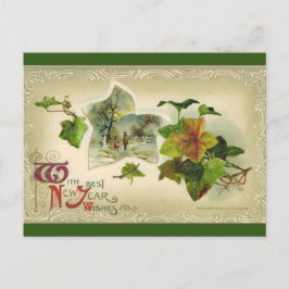 Festiva Postal de Año Nuevo de Ivy Vintage