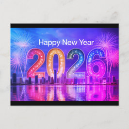 Festiva postal de Año Nuevo festivo