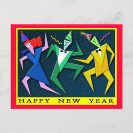 Festiva postal de Año Nuevo festivo