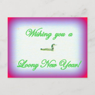 Festiva Postal de año nuevo Loony