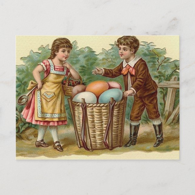 Festiva Postal de arte de vacaciones de Pascua (Anverso)