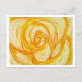Festiva Postal de arte original abstracta de rosa amarilla