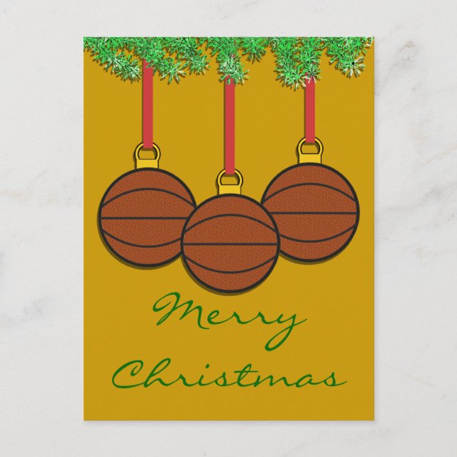 Festiva Postal de baloncesto de navidades (Anverso)