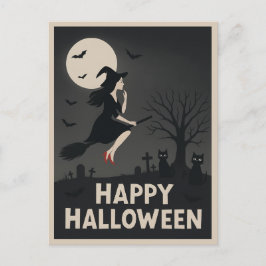 Festiva Postal de bienvenida espeluznante para Halloween