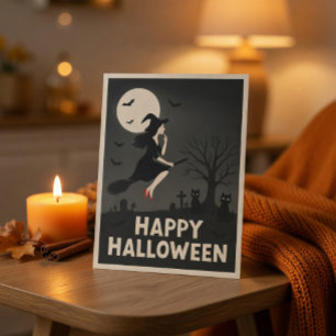 Festiva Postal de bienvenida espeluznante para Halloween