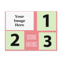 postal de bienvenida rosa de vacaciones de fotos