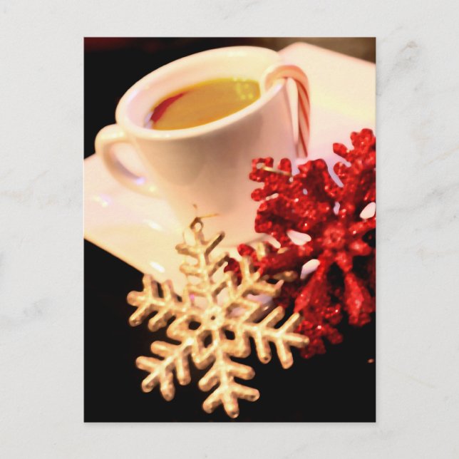 Festiva Postal de café para navidades (Anverso)