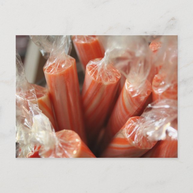 Festiva Postal de Candy Canes navidades (Anverso)