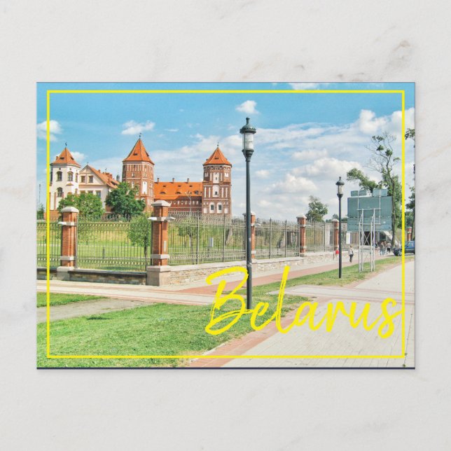 Festiva Postal de Castillo Mir de Bielorrusia Arquitectura (Anverso)
