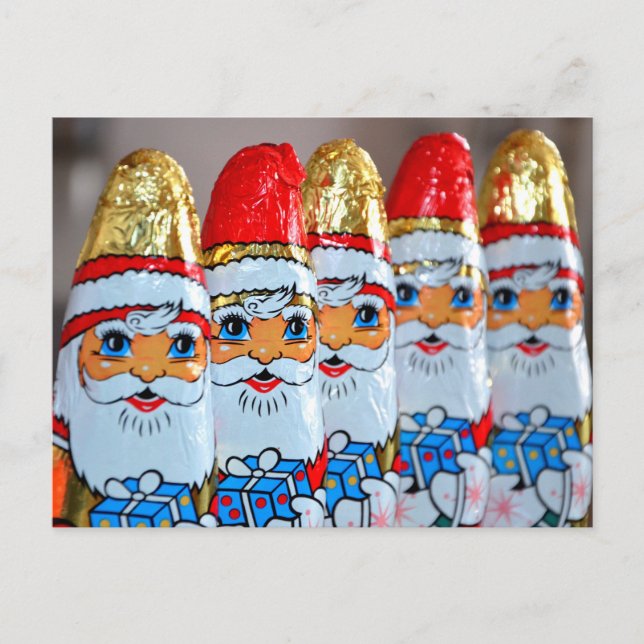 Festiva Postal de chocolate de Santa Claus (Anverso)