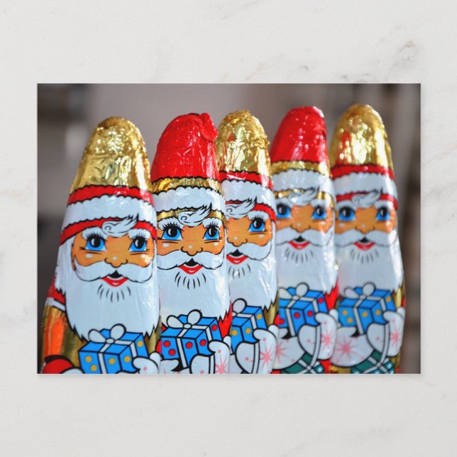 Festiva Postal de Chocolate Santa Claus (Anverso)