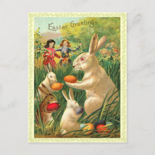 Festiva Postal de conejito de Pascua