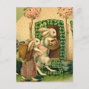 Festiva Postal de conejito de Pascua
