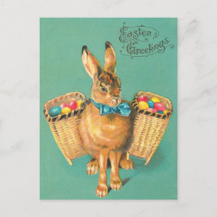 Festiva Postal de conejito de Pascua