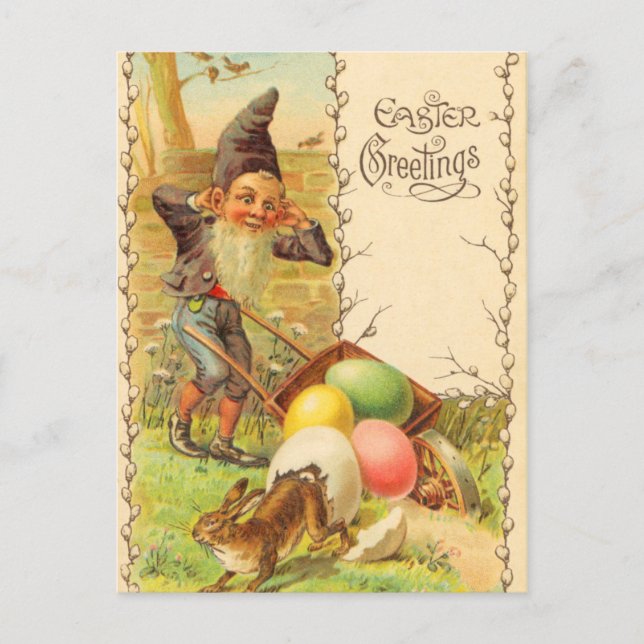 Festiva Postal de conejito de Pascua (Anverso)