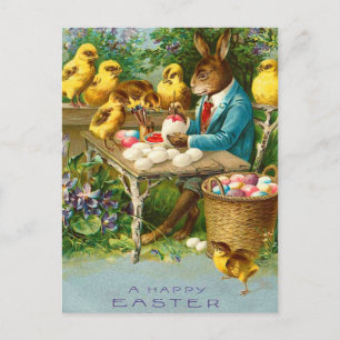 Festiva Postal de conejito de Pascua
