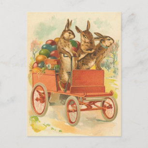 Festiva Postal de conejito de Pascua