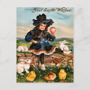 Festiva Postal de conejito de Pascua